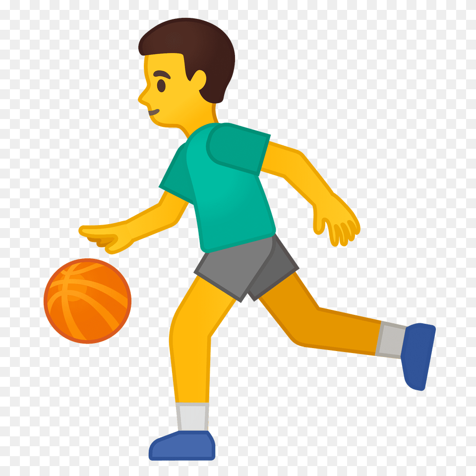 Man Bouncing Ball Emoji Clipart, Male, Boy, Child, Person Png Image