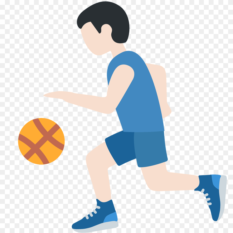 Man Bouncing Ball Emoji Clipart, Kneeling, Person Png