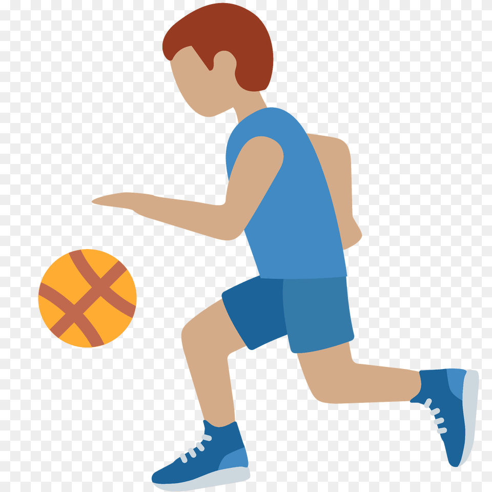 Man Bouncing Ball Emoji Clipart, Person, Kneeling, Handball, Sport Free Transparent Png
