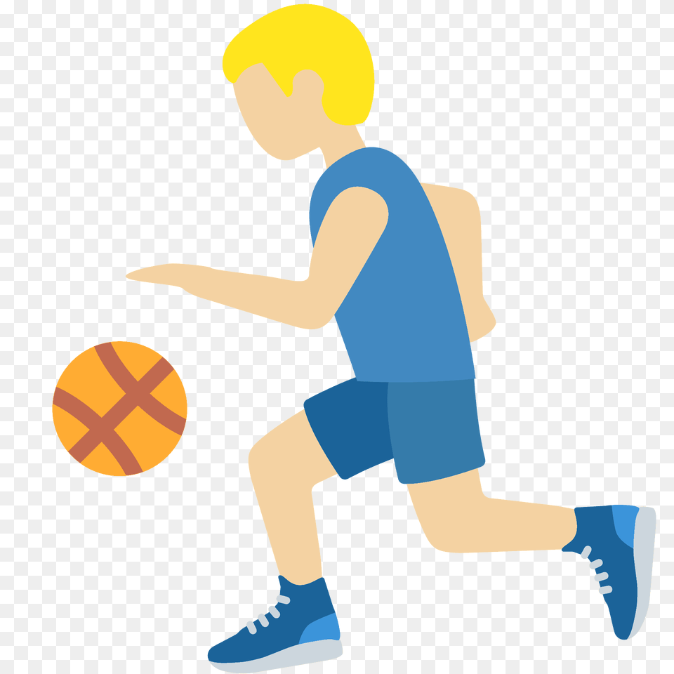 Man Bouncing Ball Emoji Clipart, Person, Handball, Sport, Kneeling Free Png Download