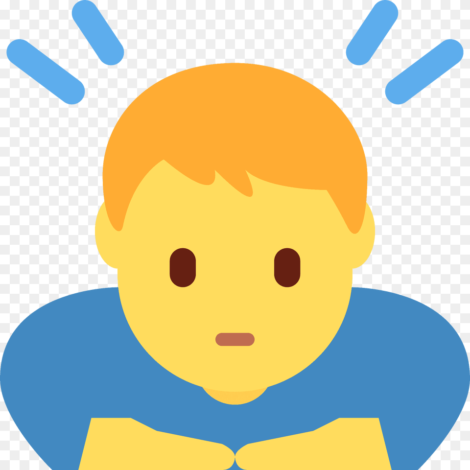 Man Bowing Emoji Clipart, Photography, Face, Head, Person Free Png