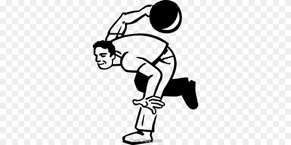 Man Bowling Royalty Vector Clip Art Illustration, Face, Head, Person Free Transparent Png