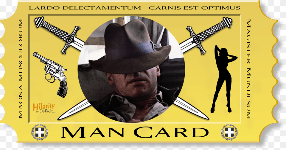 Man Card Status Quo Gun Lovin Liberal Tile Coaster, Clothing, Hat, Adult, Person Free Transparent Png