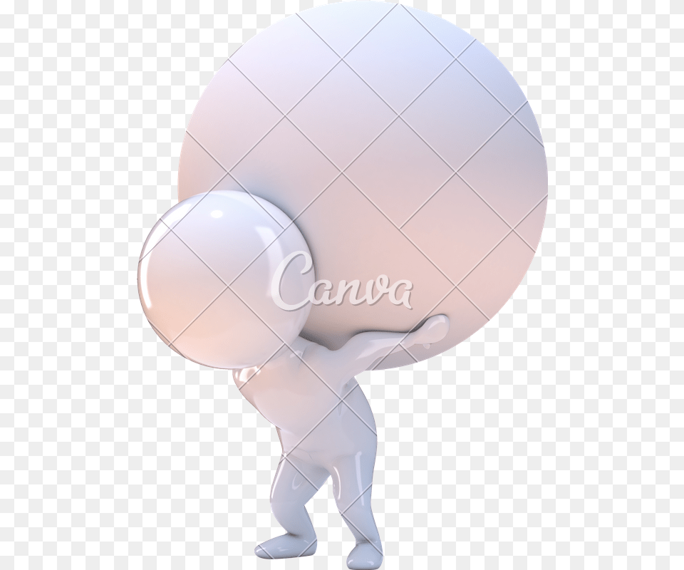 Man Carrying Heavy Load Illustration, Balloon, People, Person Png