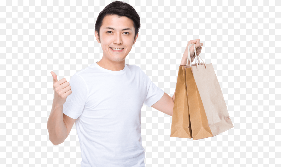 Man Carrying Shopping Bags And Giving Thumbs Up California, Finger, Body Part, Person, Hand Free Png