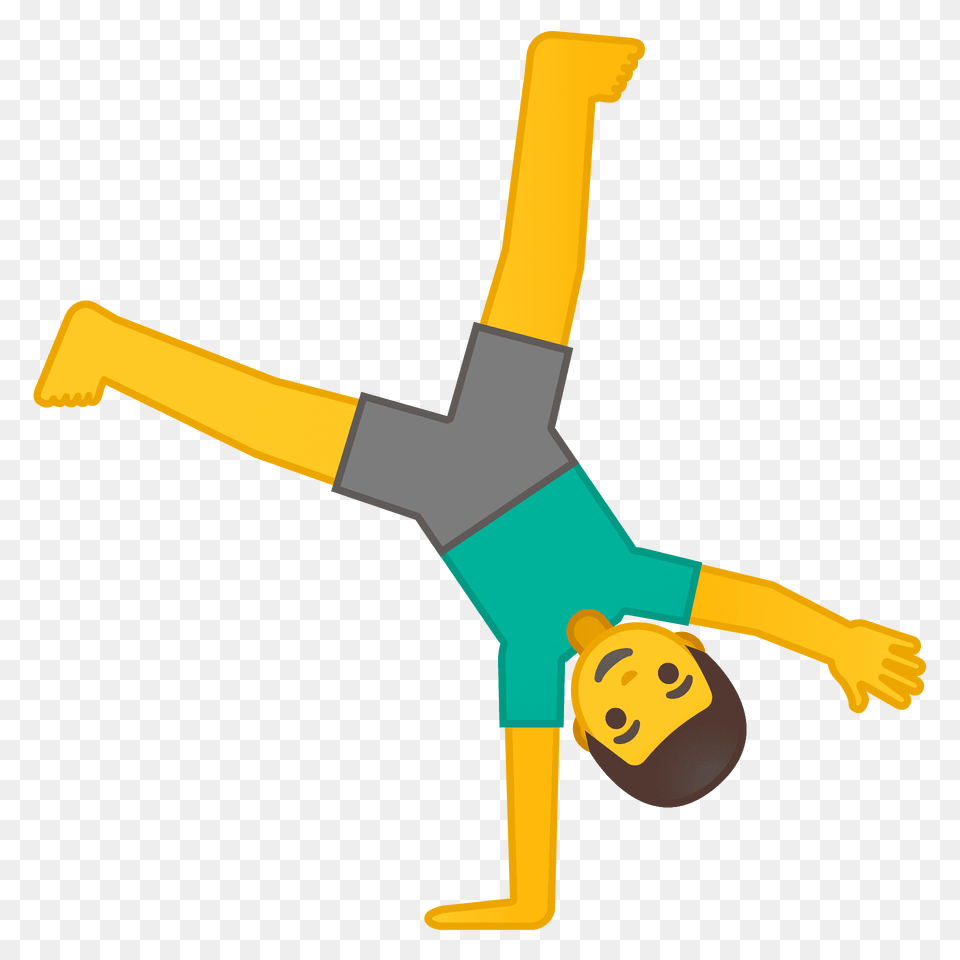 Man Cartwheeling Emoji Clipart, Cross, Symbol Free Png