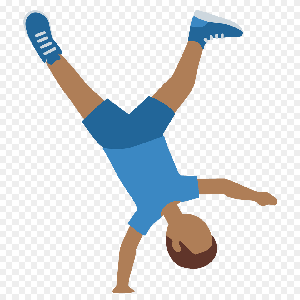 Man Cartwheeling Emoji Clipart, Person, Ball, Handball, Sport Free Png