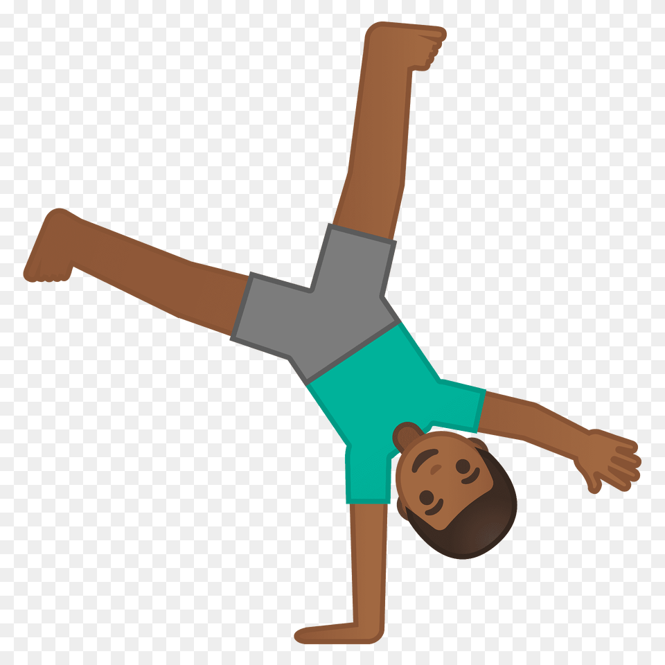 Man Cartwheeling Emoji Clipart, Person, Stretch, Cross, Symbol Free Png Download