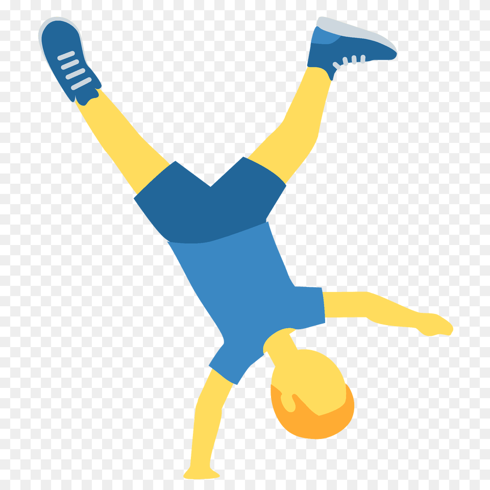 Man Cartwheeling Emoji Clipart, Person, Ball, Handball, Sport Free Png