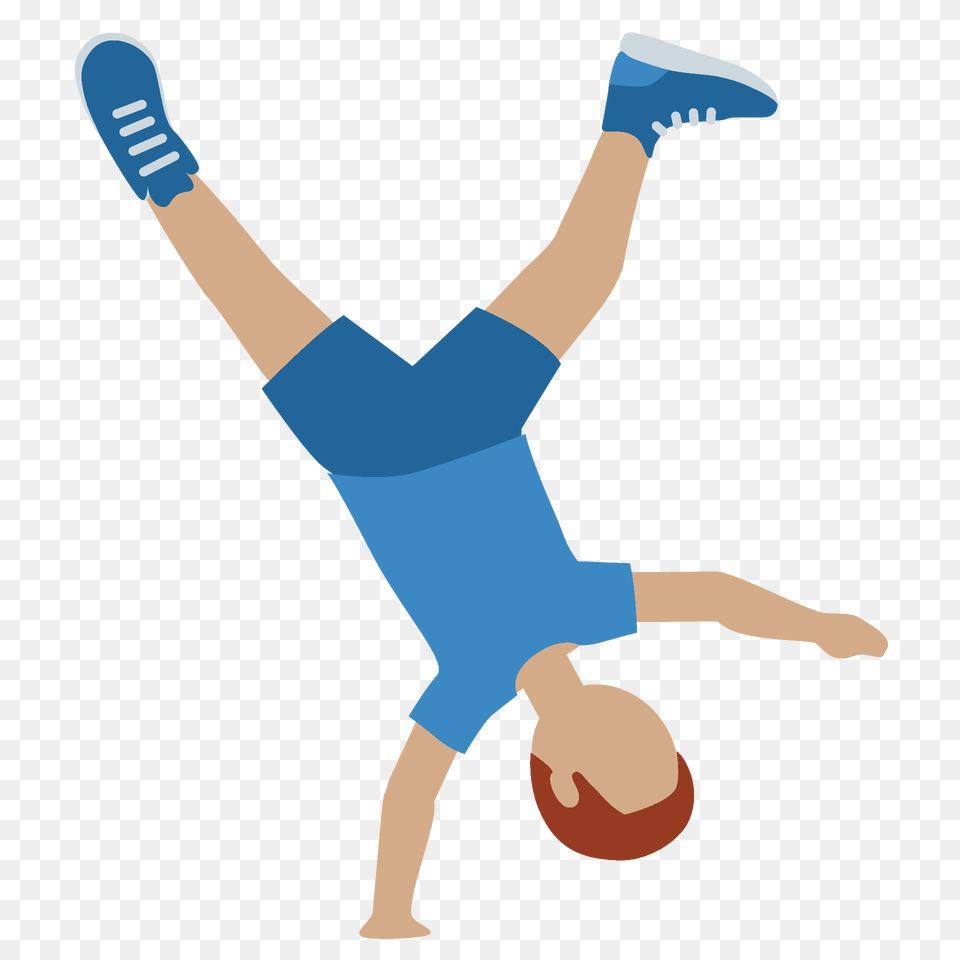 Man Cartwheeling Emoji Clipart, Person, Ball, Handball, Sport Free Transparent Png