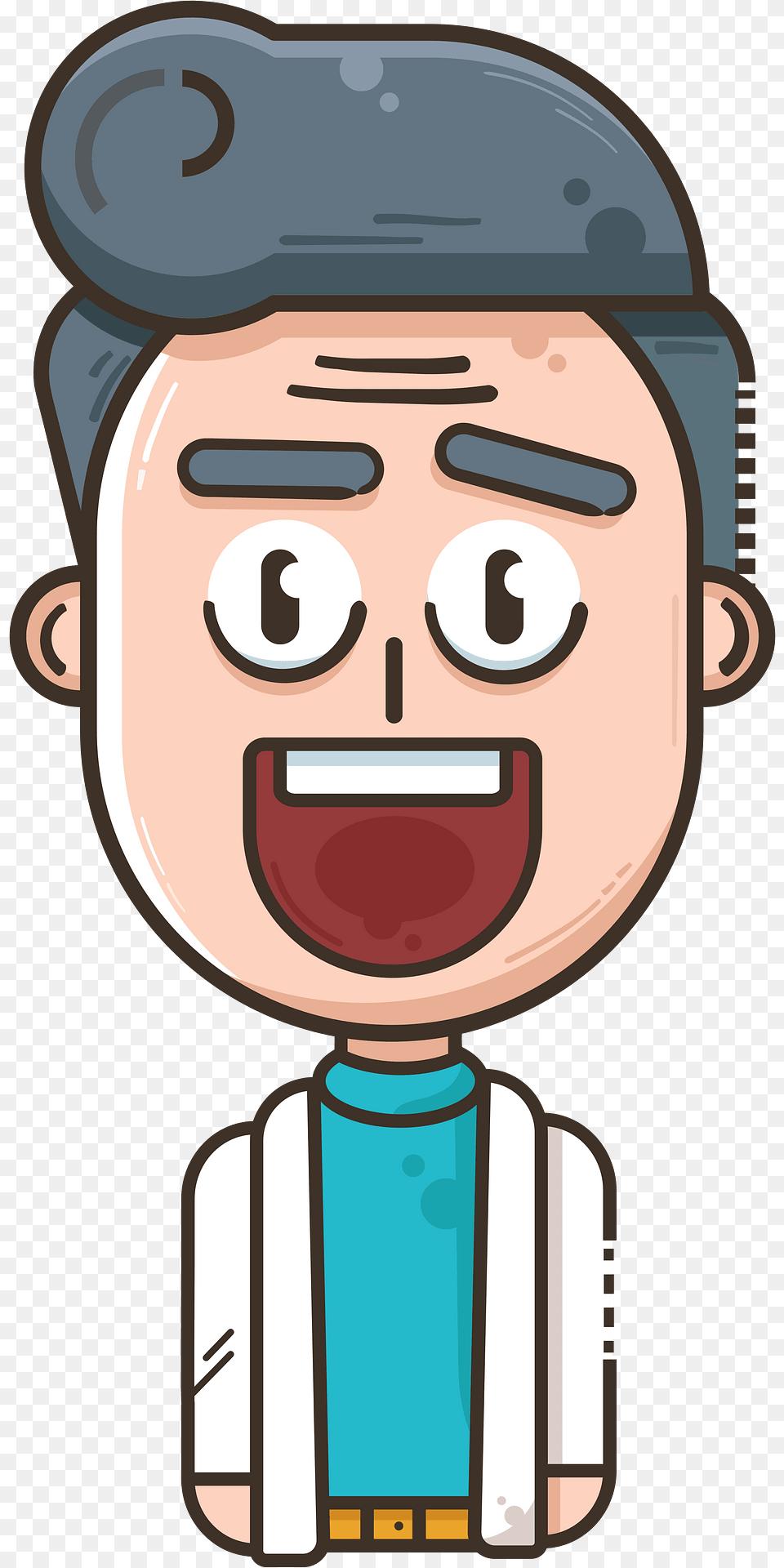 Man Character Amazed Clipart Free Png Download