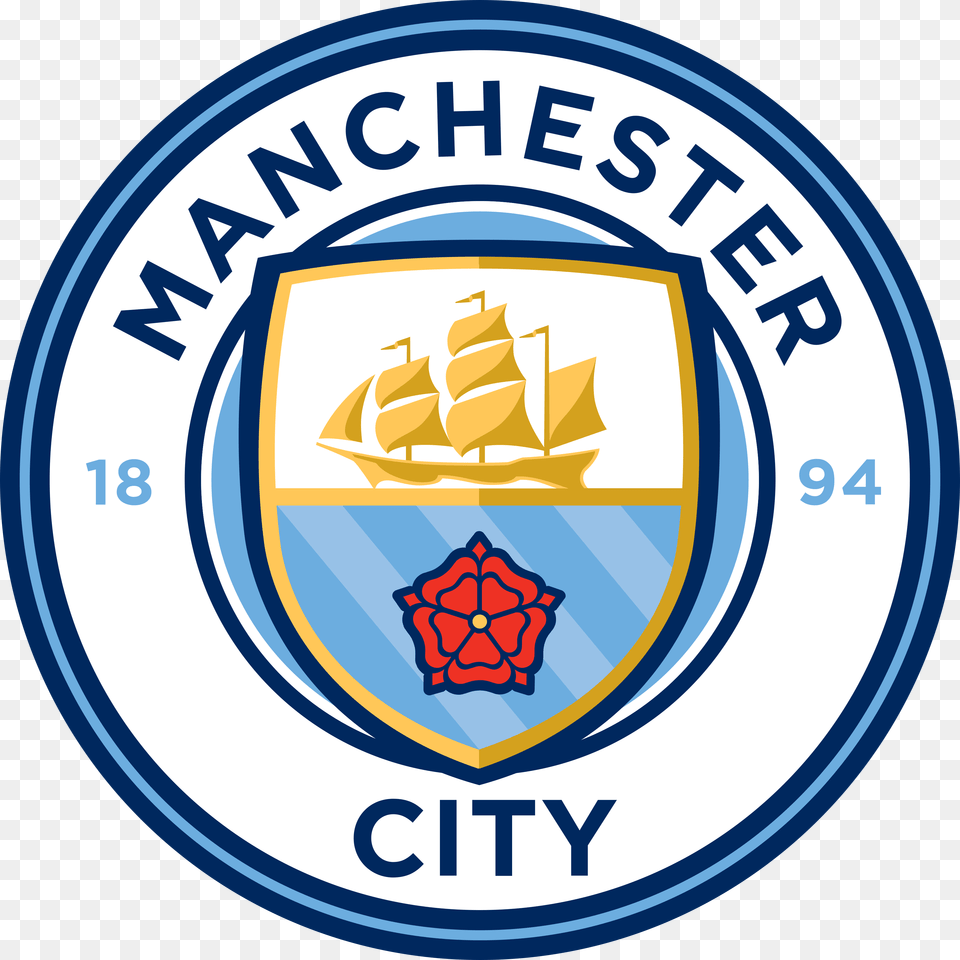 Man City Logo, Badge, Symbol, Emblem, Disk Free Transparent Png