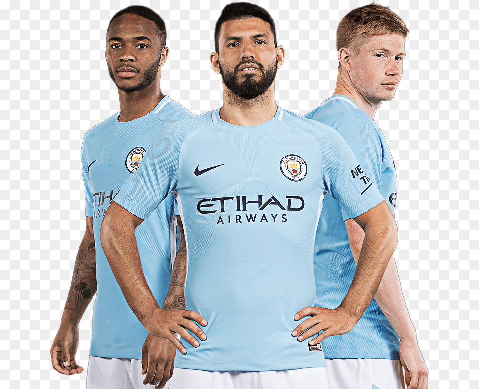 Man City Manchester City Players, T-shirt, Clothing, Shirt, Person Free Png Download