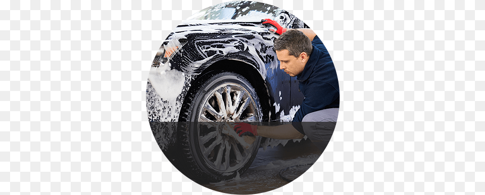 Man Cleaning The Wheel Terra Hiker Collapsible Water Bucket Leak Proof Water, Alloy Wheel, Car, Vehicle, Car Wheel Free Png Download