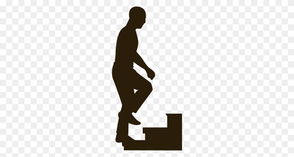 Man Climbing Stairs Sequence, Kneeling, Person, Silhouette, Adult Png