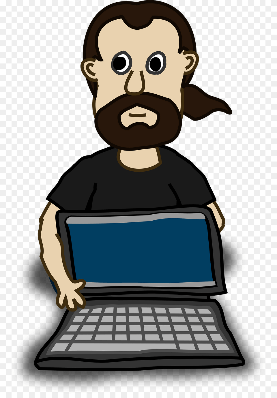 Man Clipart, Computer, Electronics, Laptop, Pc Free Png