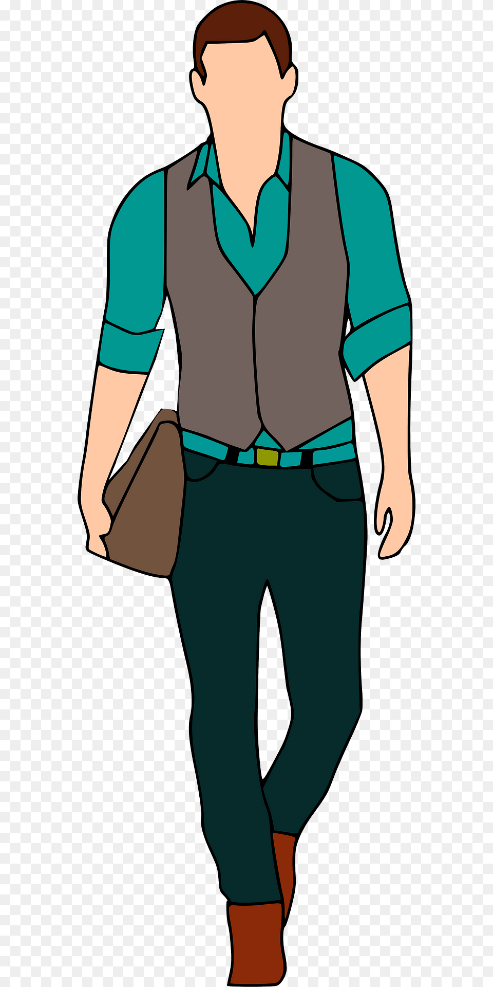 Man Clipart, Vest, Clothing, Pants, Person Png