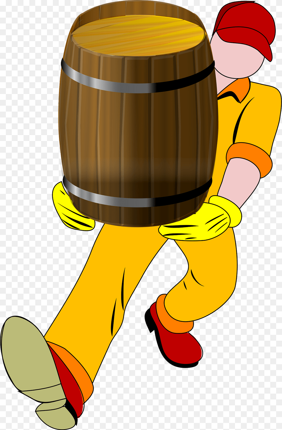 Man Clipart, Barrel, Keg, Person Free Png