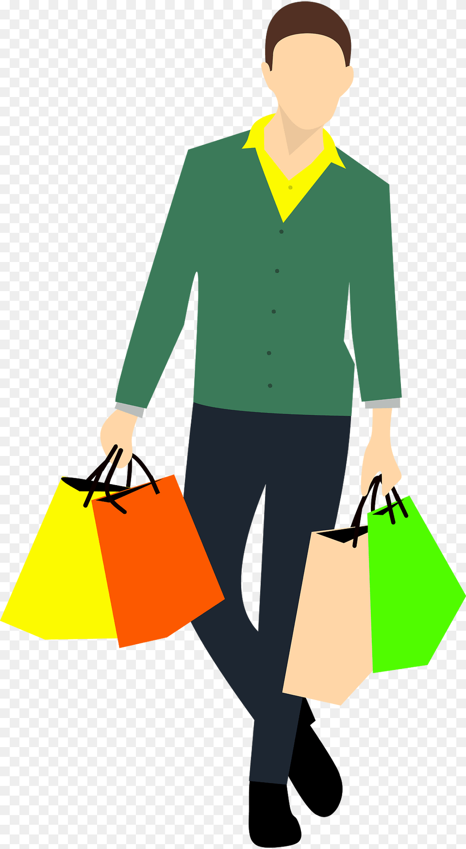 Man Clipart, Shopping, Person, Bag, Adult Free Png
