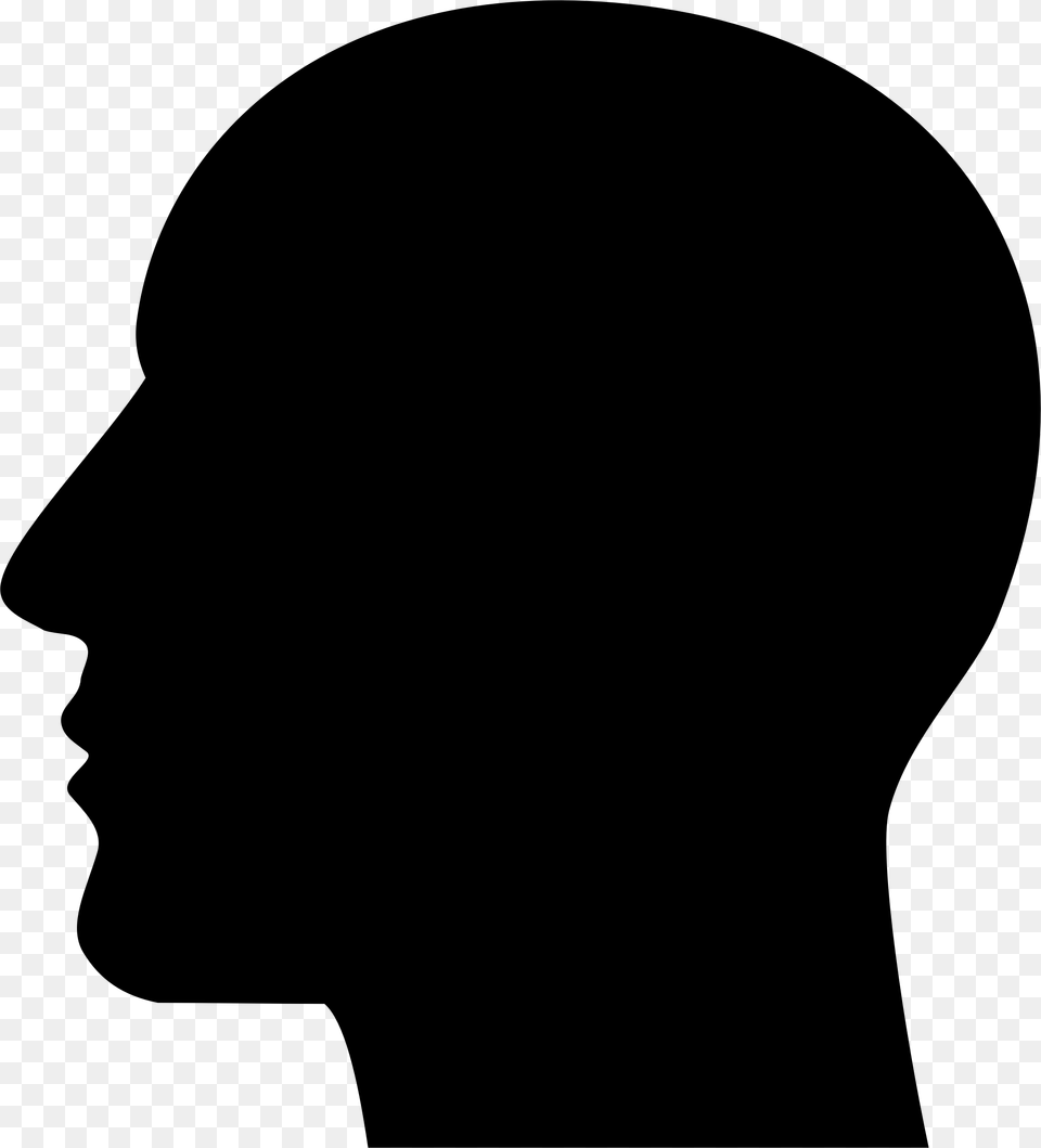 Man Clipart Head, Gray Free Png