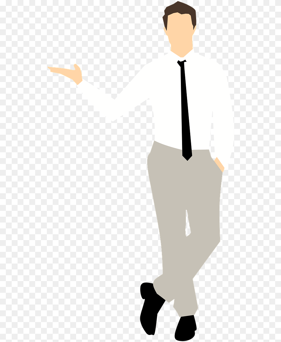 Man Clipart Sticker Pointing Photo Cartoon, Accessories, Shirt, Tie, Formal Wear Free Png