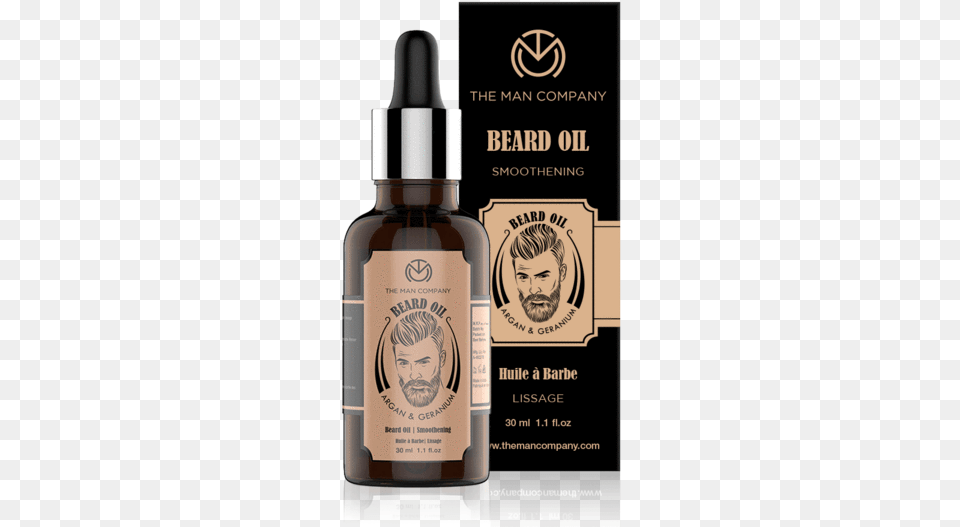 Man Company Beard Growth Oil, Bottle, Perfume, Cosmetics, Adult Png Image
