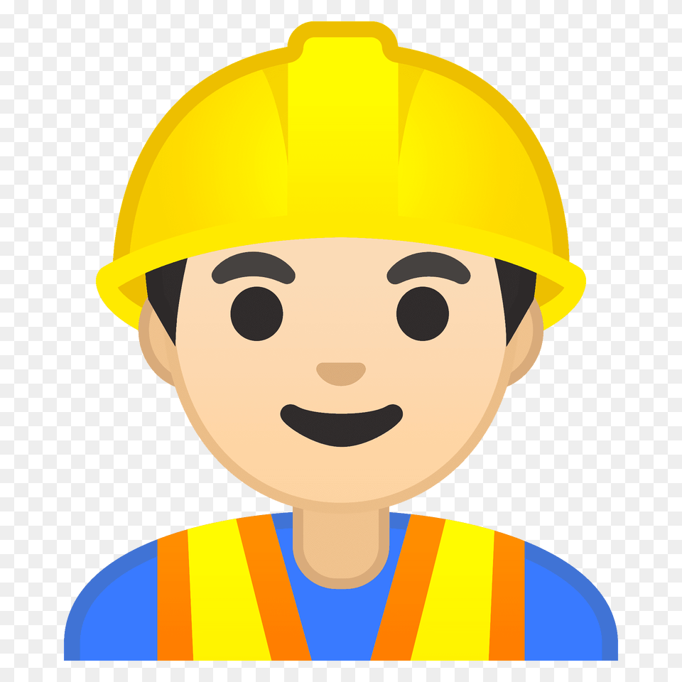 Man Construction Worker Emoji Clipart, Clothing, Hardhat, Helmet, Baby Free Png Download