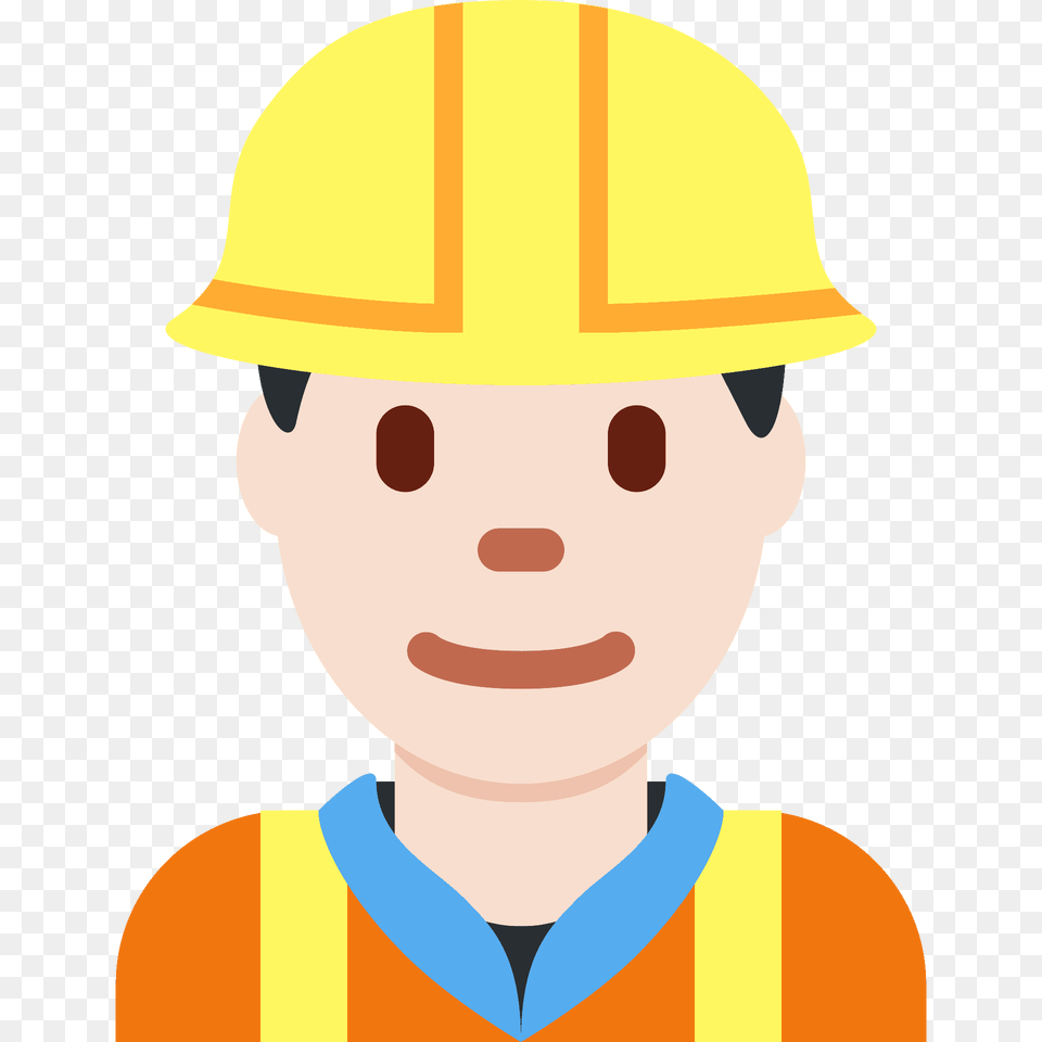 Man Construction Worker Emoji Clipart, Clothing, Hardhat, Helmet, Baby Free Png