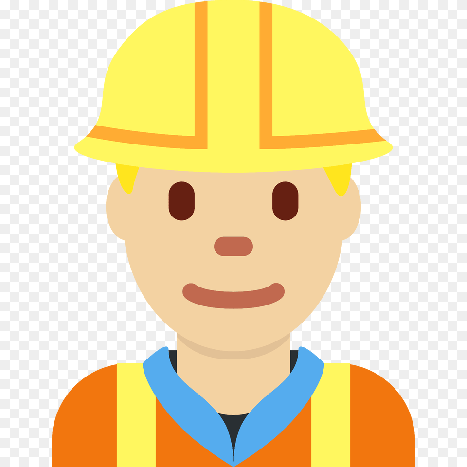 Man Construction Worker Emoji Clipart, Clothing, Hardhat, Helmet, Baby Free Transparent Png