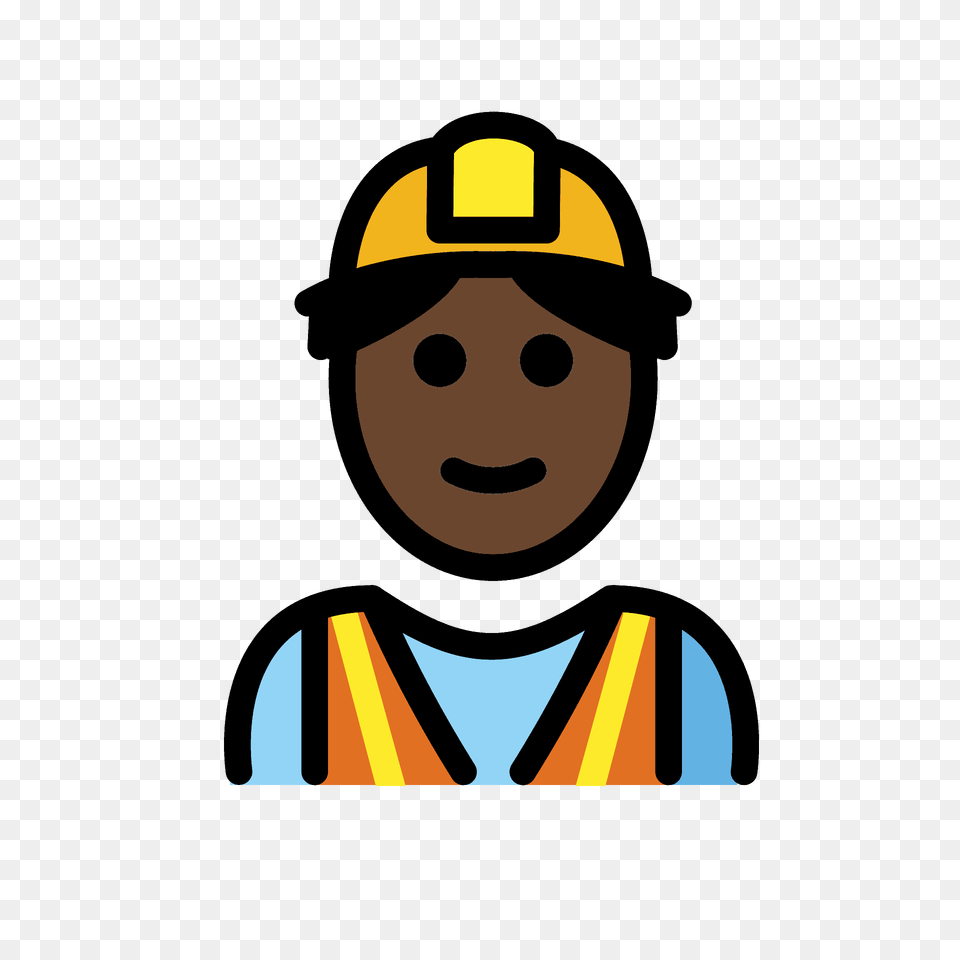 Man Construction Worker Emoji Clipart, Clothing, Helmet, Hardhat, Head Free Png Download