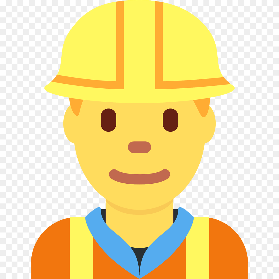 Man Construction Worker Emoji Clipart, Clothing, Hardhat, Helmet, Baby Free Png Download