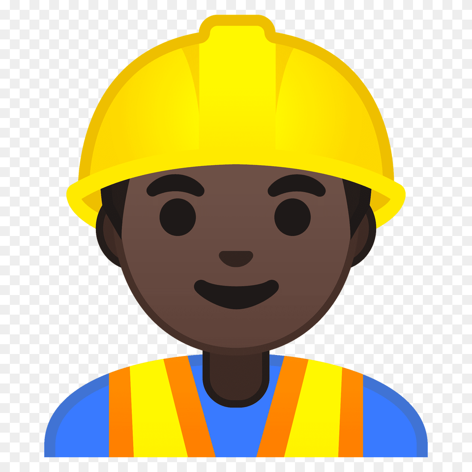 Man Construction Worker Emoji Clipart, Clothing, Hardhat, Helmet Free Transparent Png