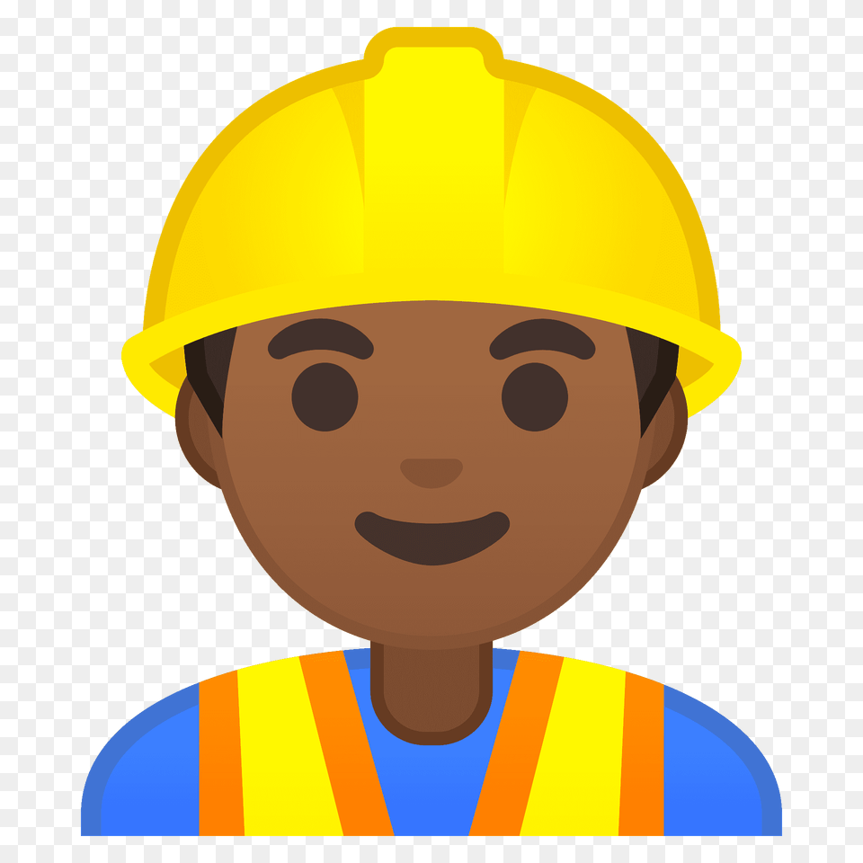 Man Construction Worker Emoji Clipart, Clothing, Hardhat, Helmet Free Transparent Png