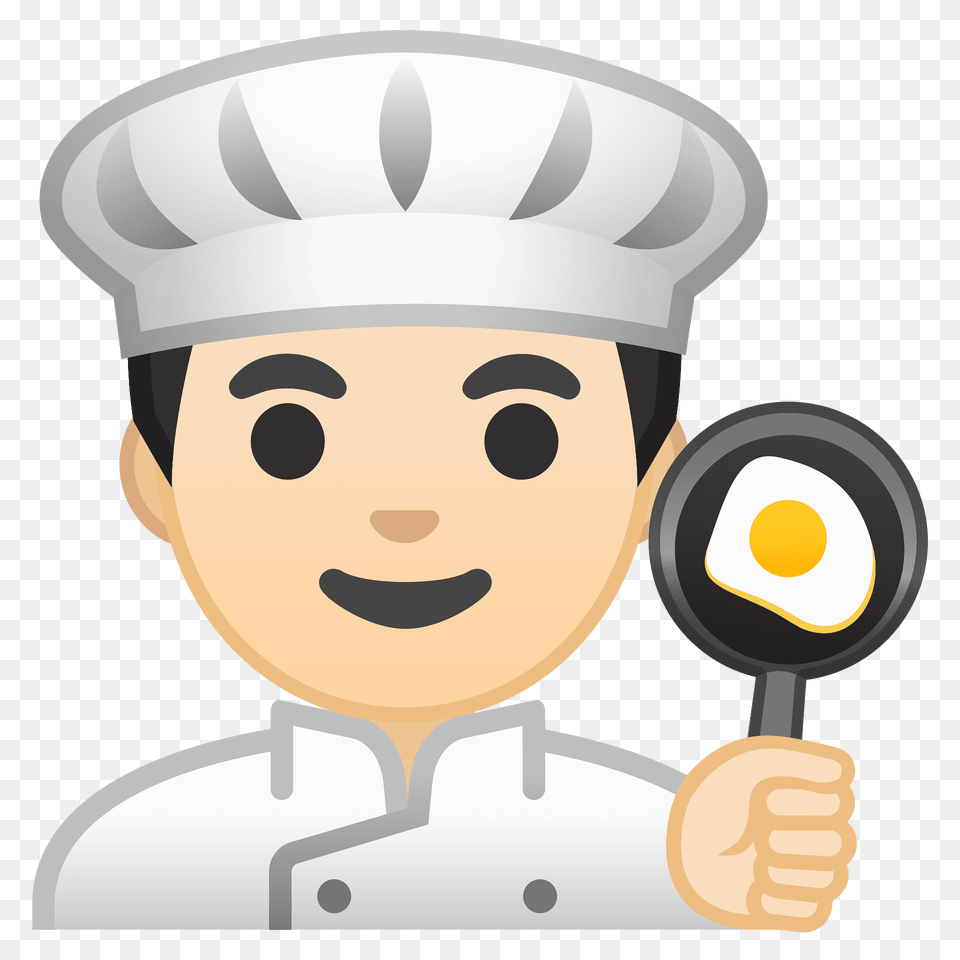 Man Cook Emoji Clipart, Cooking Pan, Cookware, Face, Head Png Image