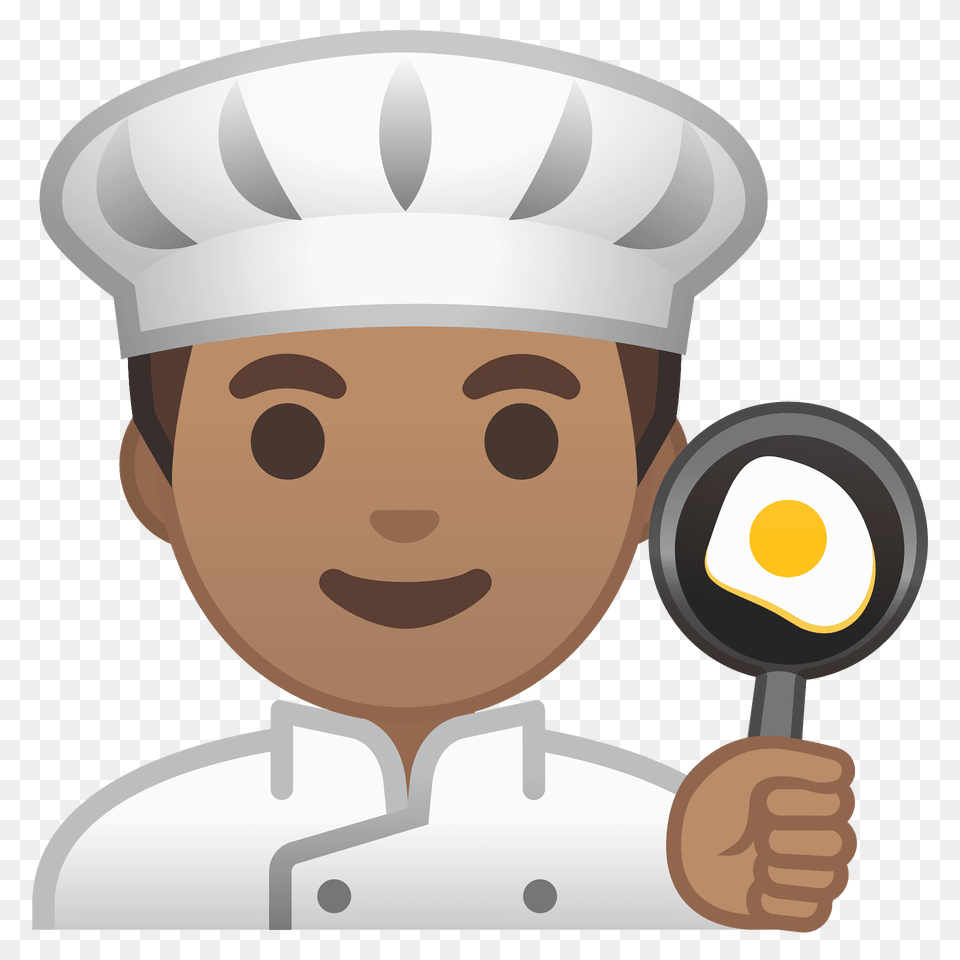 Man Cook Emoji Clipart, Face, Head, Person, Cooking Pan Free Png