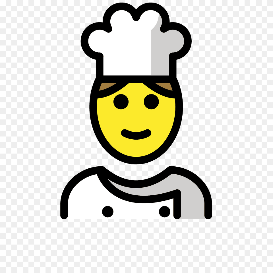 Man Cook Emoji Clipart, Light, Logo, Face, Head Free Png