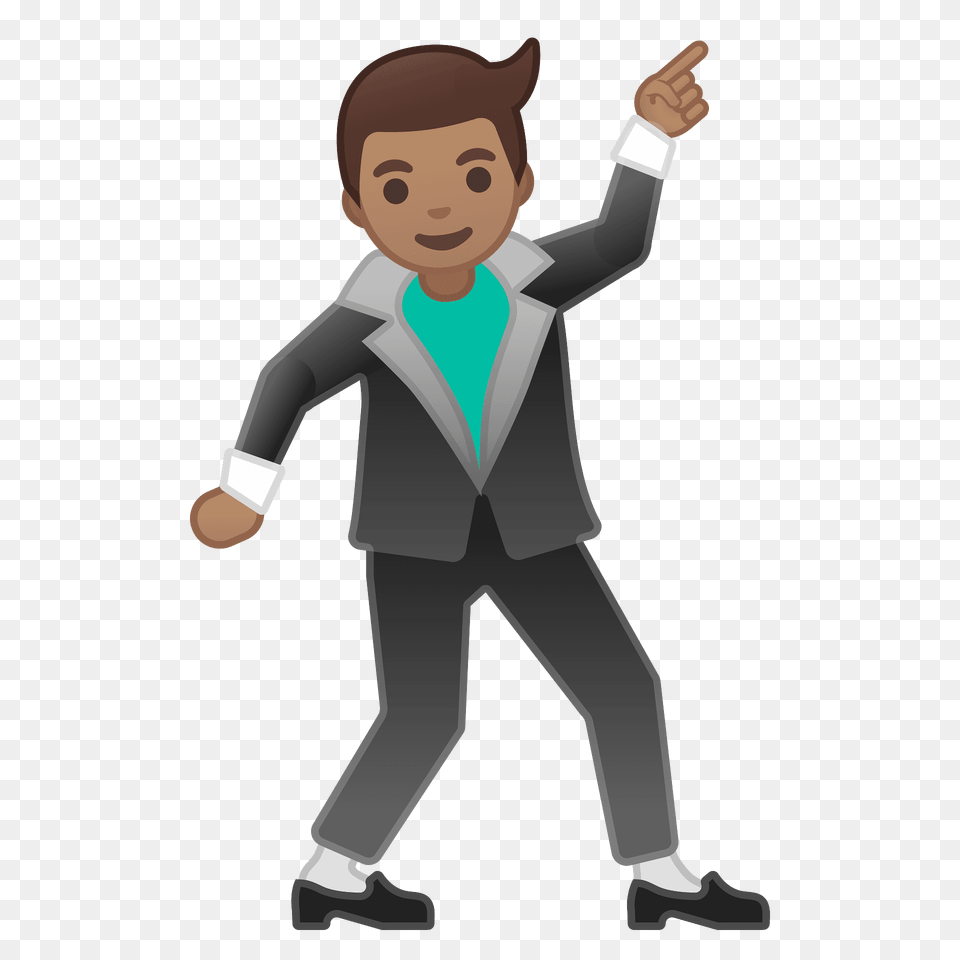 Man Dancing Emoji Clipart, Suit, Clothing, Formal Wear, Baby Png Image