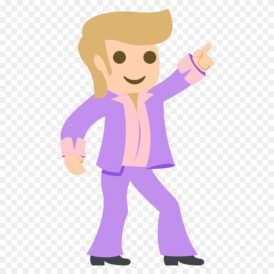 Man Dancing Emoji Clipart, Baby, Person, Purple, Cartoon Png Image