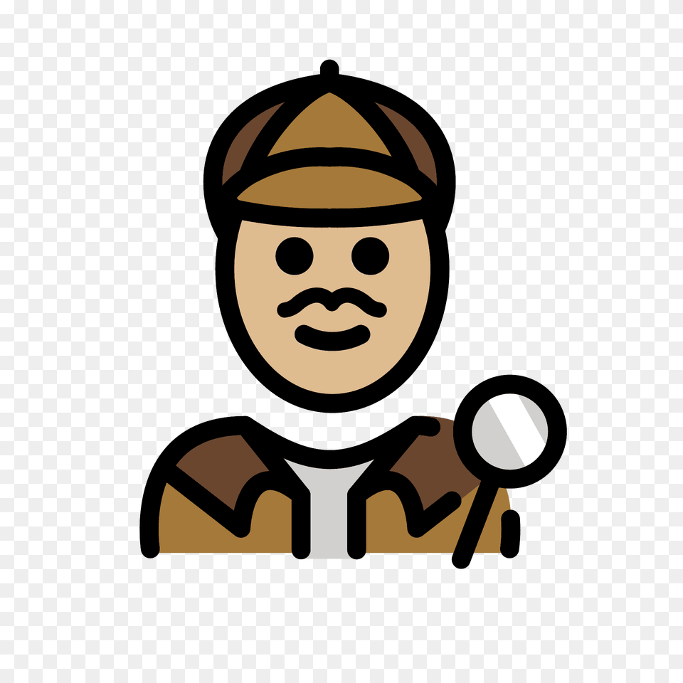 Man Detective Emoji Clipart, People, Person, Baby, Face Free Png Download