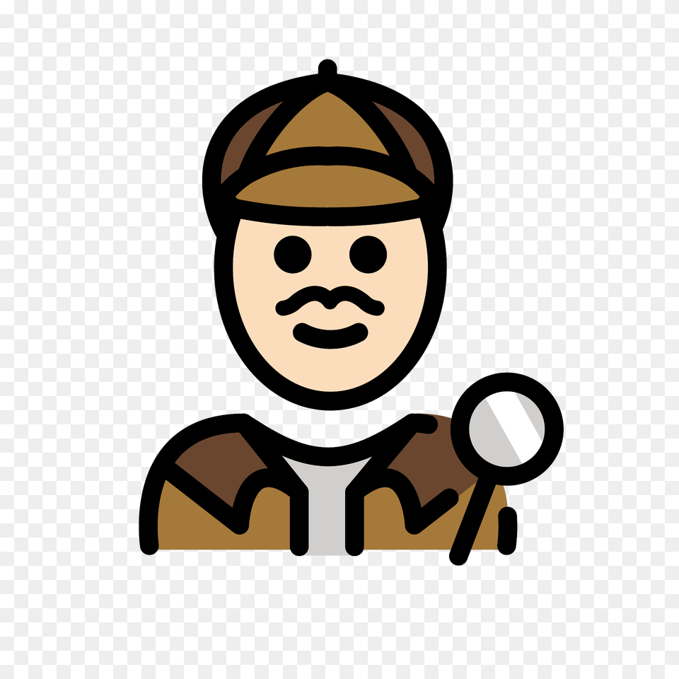 Man Detective Emoji Clipart, People, Person, Baby, Face Png Image