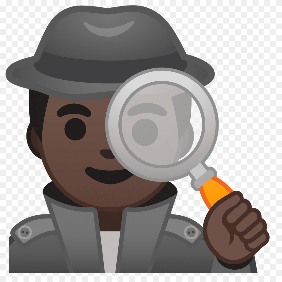 Man Detective Emoji Clipart, Photography, Magnifying, Face, Head Free Png