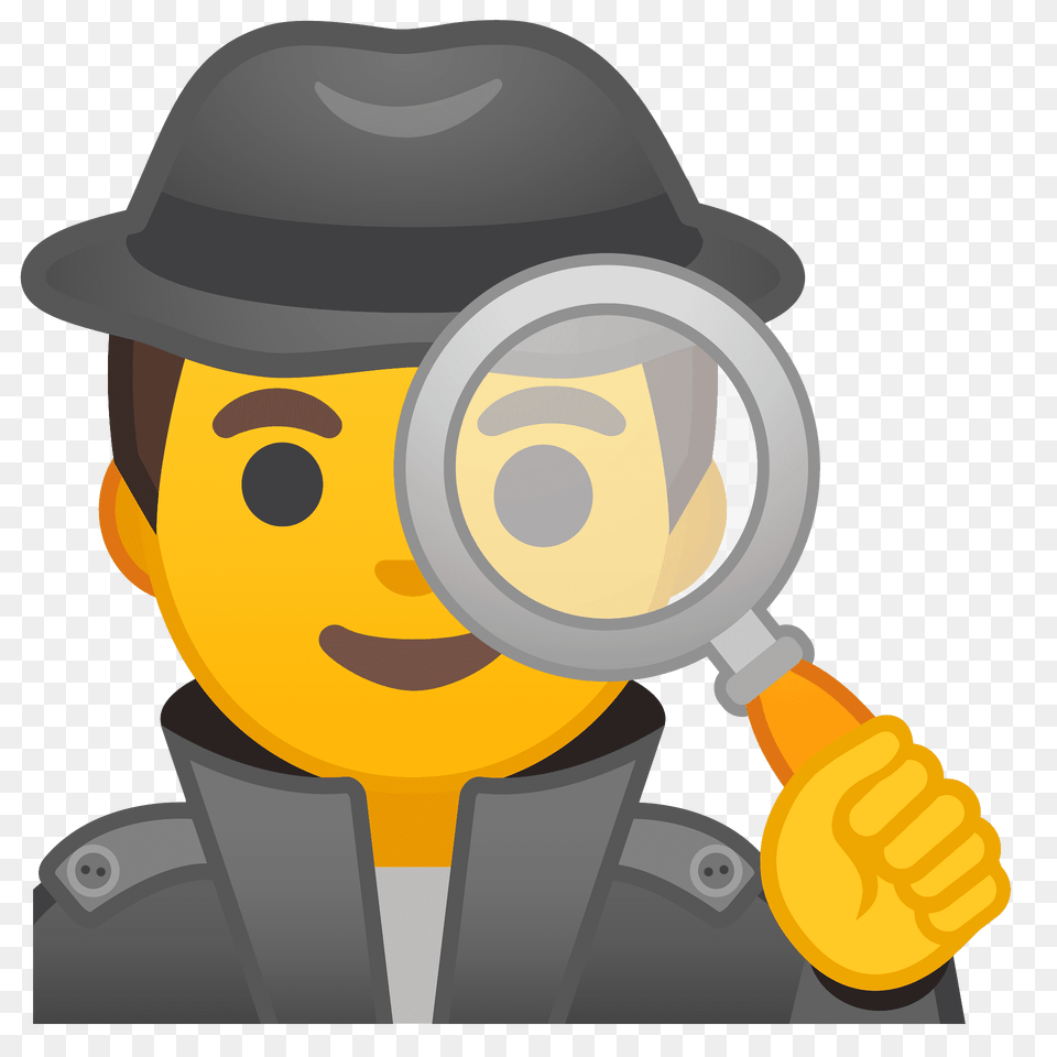 Man Detective Emoji Clipart, Photography, Magnifying Png Image