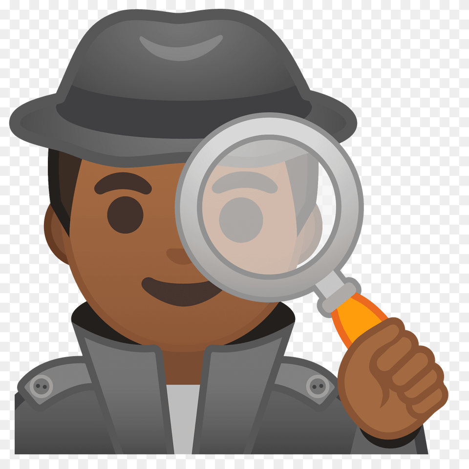 Man Detective Emoji Clipart, Photography, Magnifying, Baby, Person Png Image