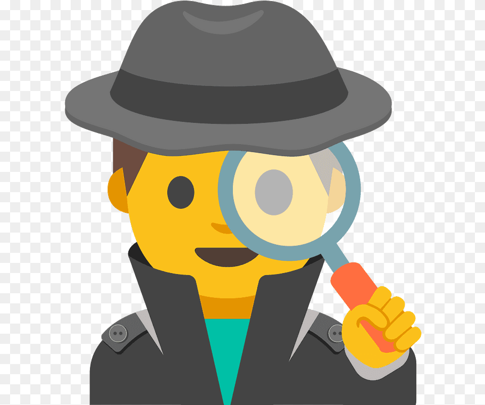 Man Detective Emoji Clipart Download Google Detective, Photography, Baby, Person, Magnifying Free Png