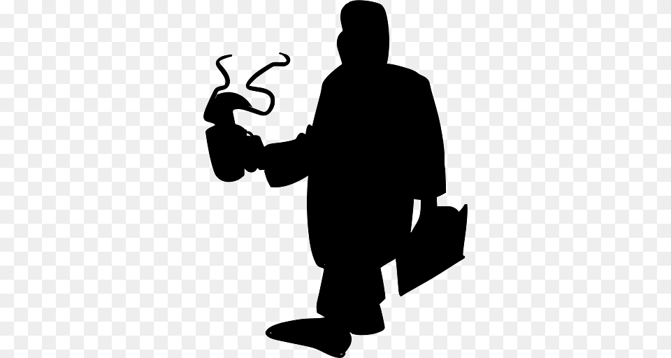 Man Drinking A Takeaway Coffee, Silhouette, Adult, Male, Person Png Image