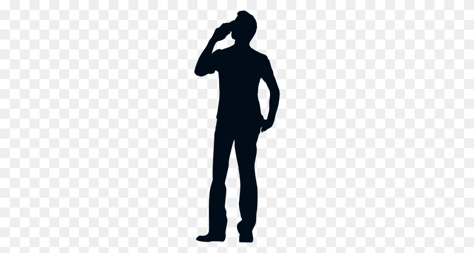 Man Drinking Silhouette, Adult, Male, Person, Clothing Png