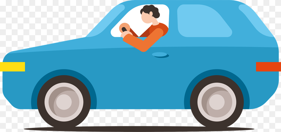 Man Drives Car Clipart, Wheel, Person, Machine, Moving Van Png Image