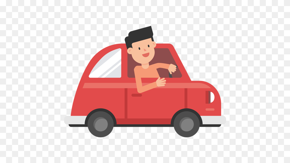 Man Driving Car Cartoon Vector Animation Car Gif, Vehicle, Truck, Pickup Truck, Transportation Free Transparent Png