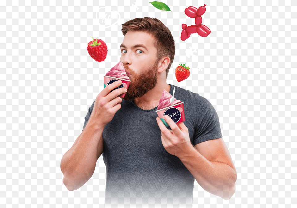 Man Eating Cupcake, Adult, Male, Person, Face Png