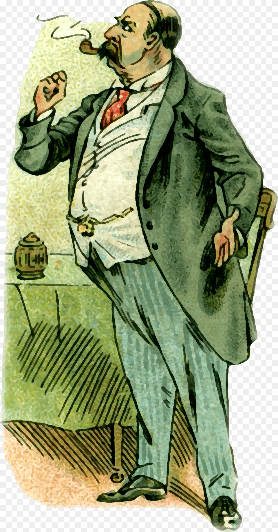 Man Elderly Smoking Smoke Pipe Clothing, Coat, Adult, Male Free Png